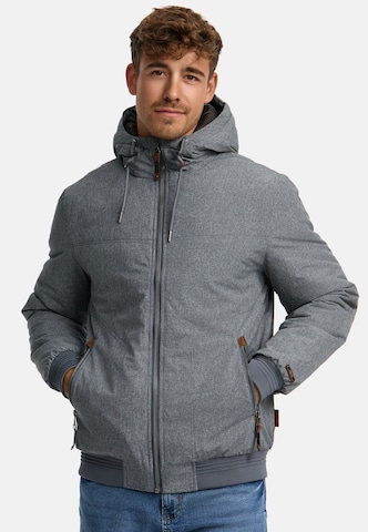 INDICODE JEANS Between-Season Jacket in Grey: front