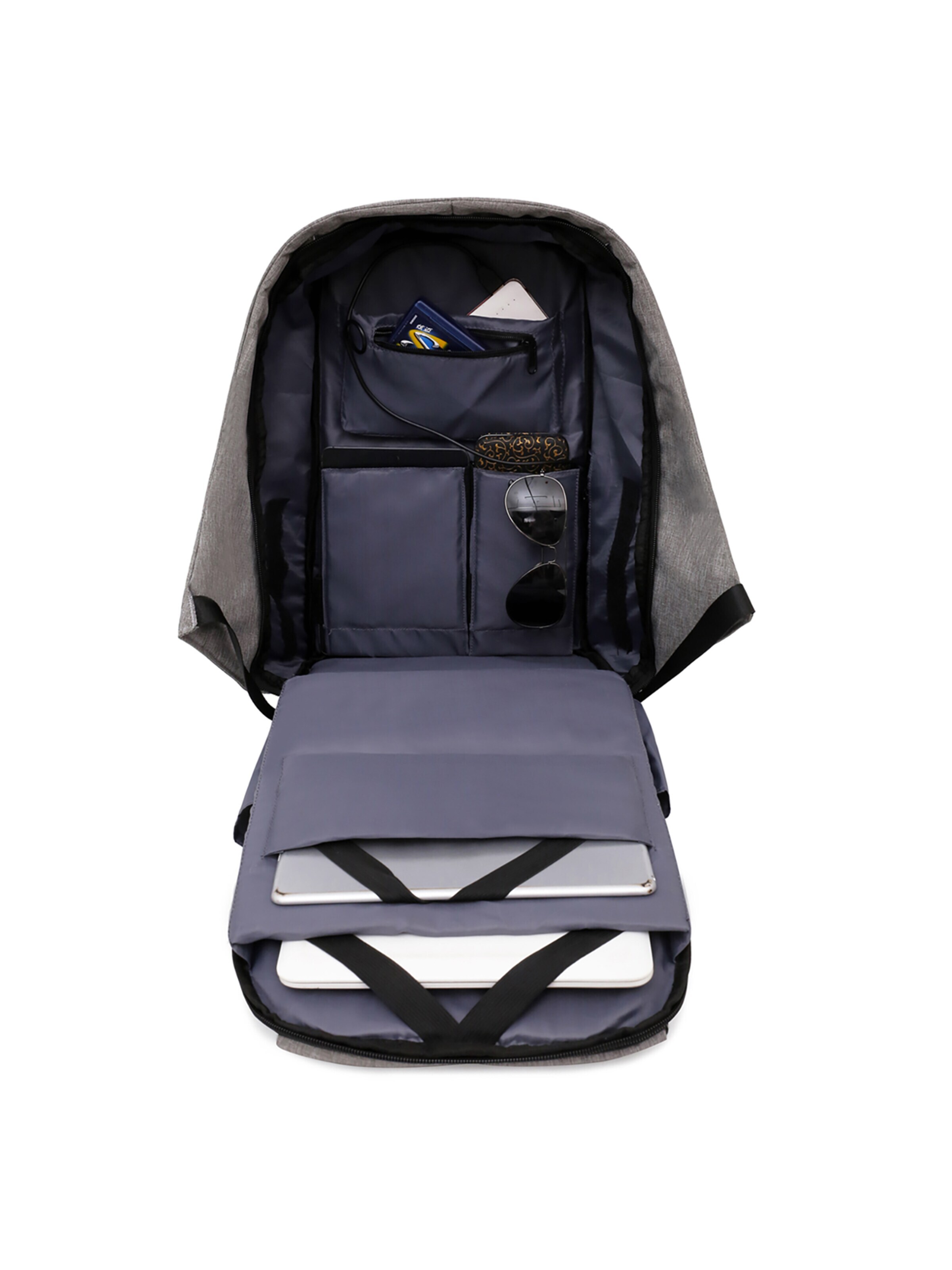 bupell Backpack 'Laptop & Anti-Diebstahl' in Grey