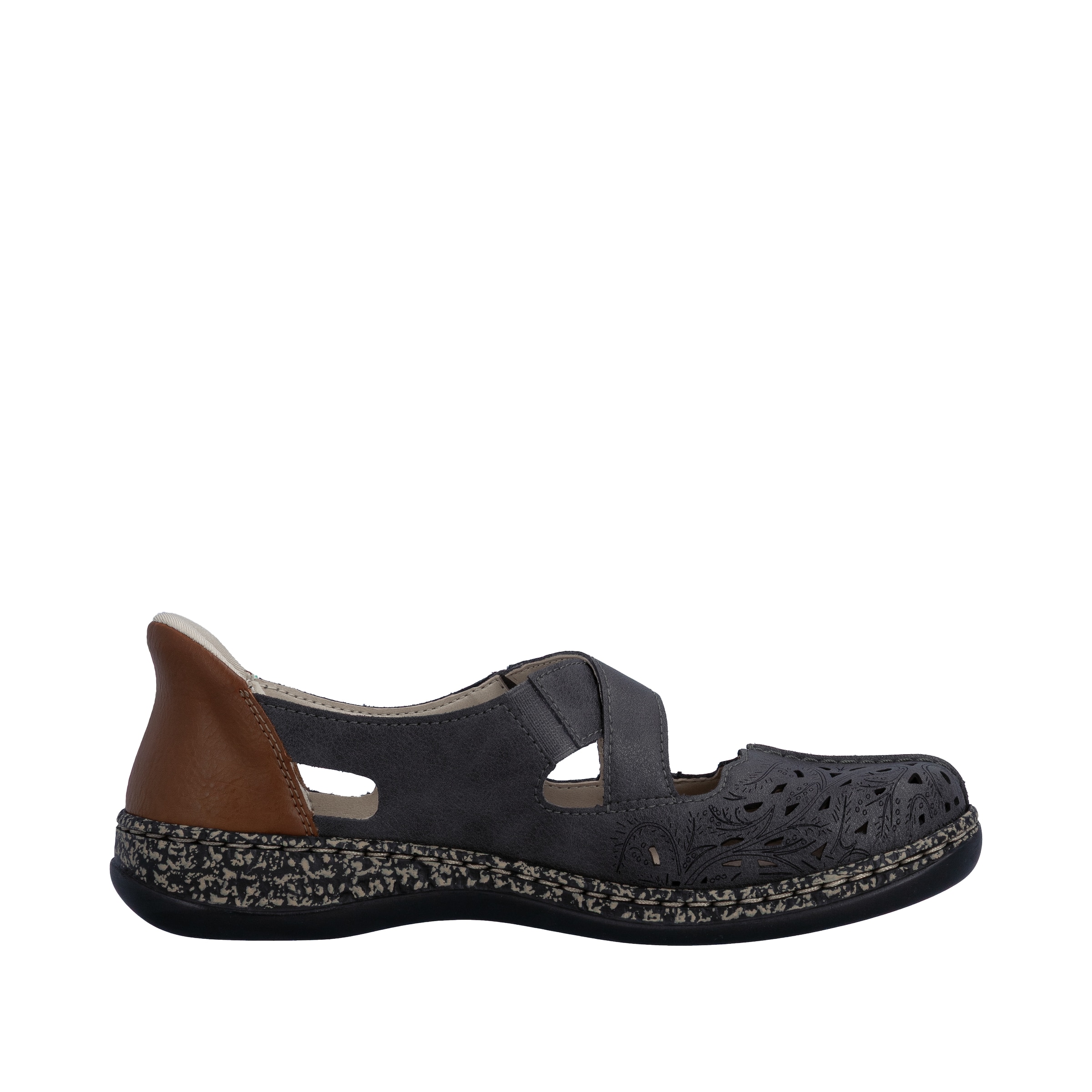 Ballerines à lanières Rieker en gris