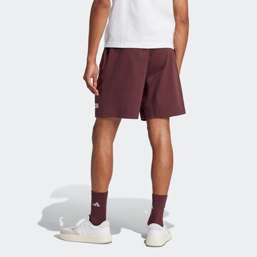 ADIDAS SPORTSWEAR - Loosefit Calças de desporto em vermelho