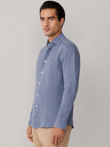 Hackett London Regular Fit Hemd 'ESS' in Blau