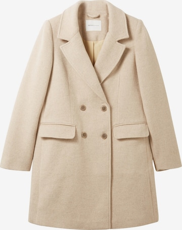 TOM TAILOR DENIM Between-Seasons Coat in Beige: front