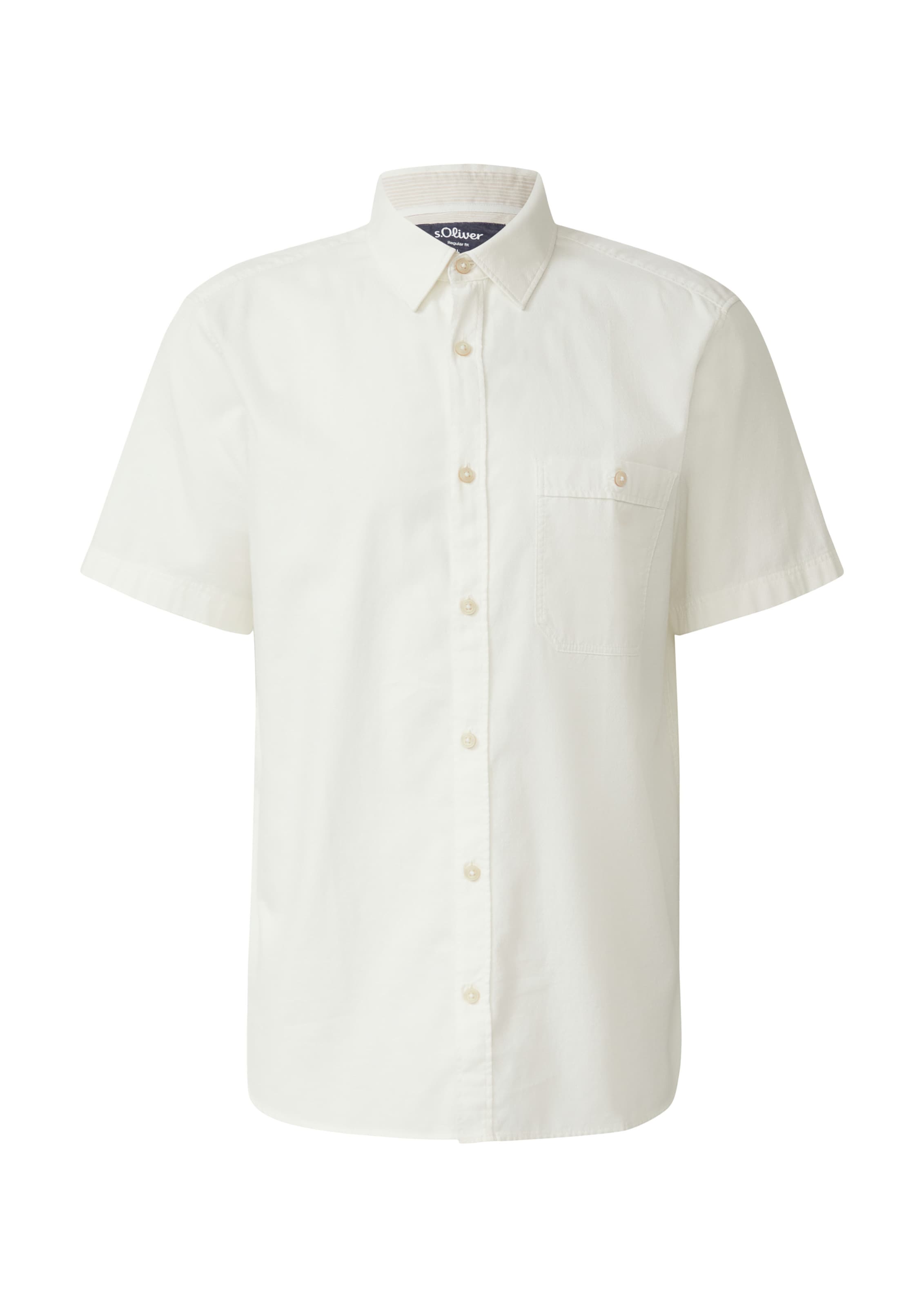 s.Oliver Button Up Shirt in White: front