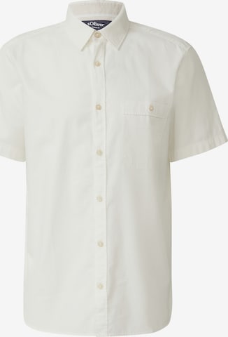 s.Oliver Button Up Shirt in White: front