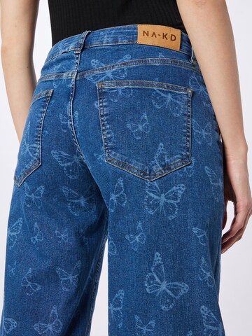 NA-KD Loosefit Jeans in Blauw