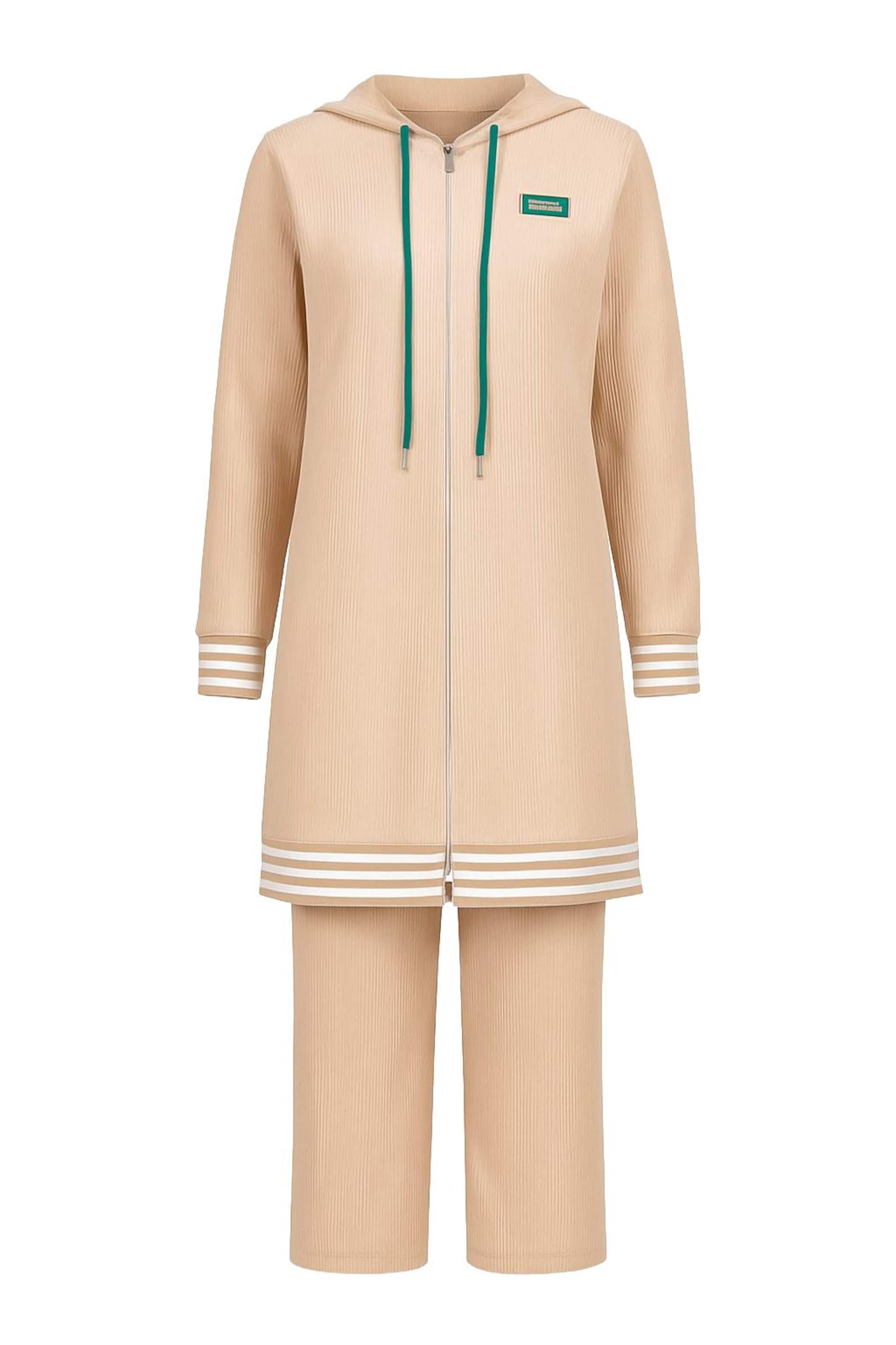 MODAMIHRAM Broekpak in Beige: voorkant