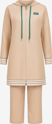 Pantalons de tailleur MODAMIHRAM en beige : devant