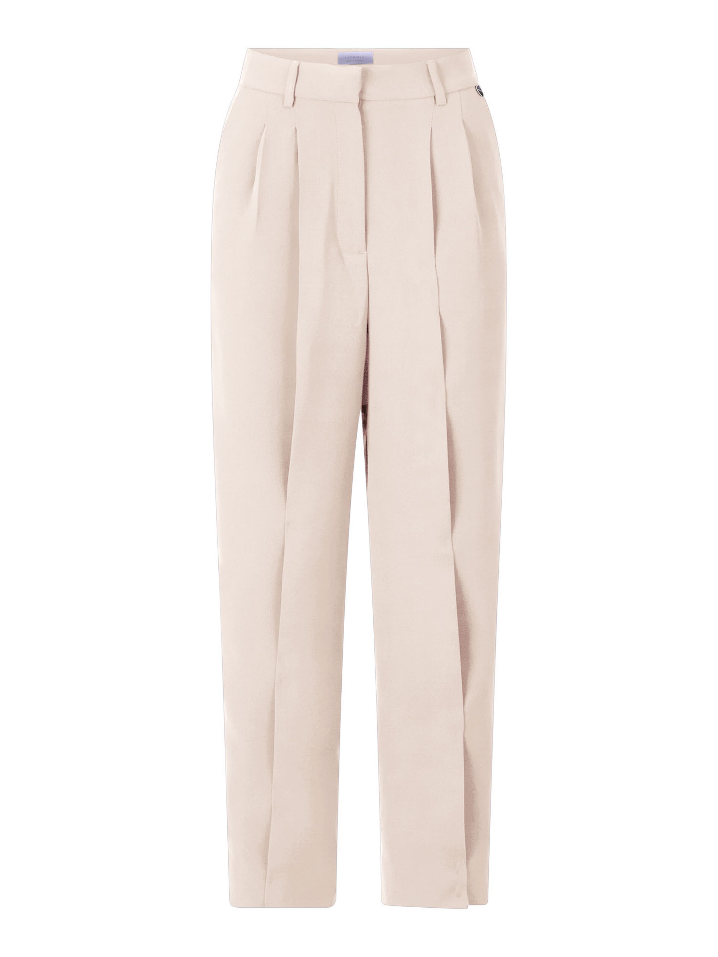 regular Pantaloni con pieghe di Rich & Royal in bianco: frontale