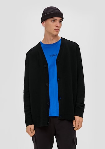QS Knit Cardigan in Black: front