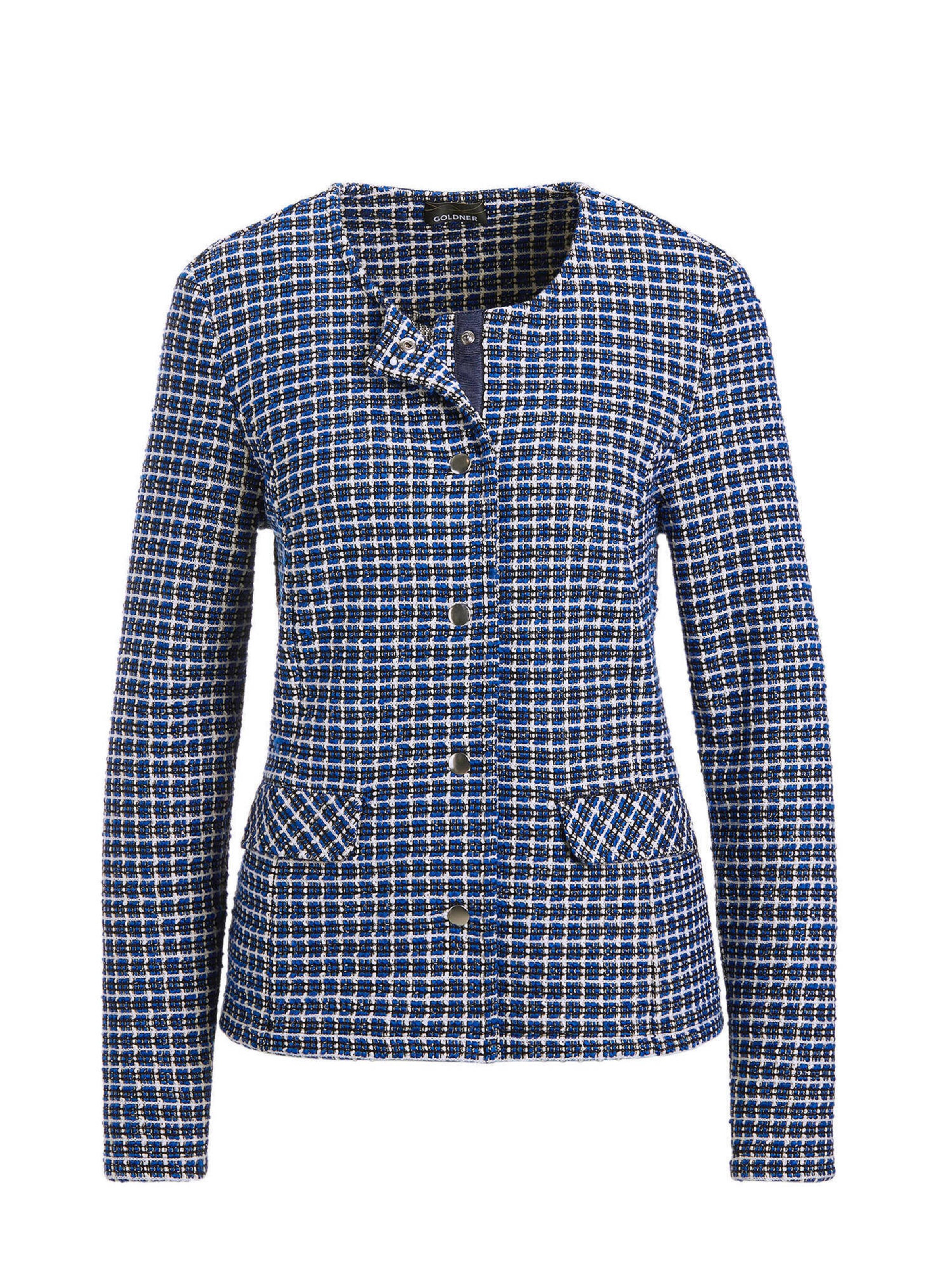 Goldner Jacke in Blau: Vorderseite