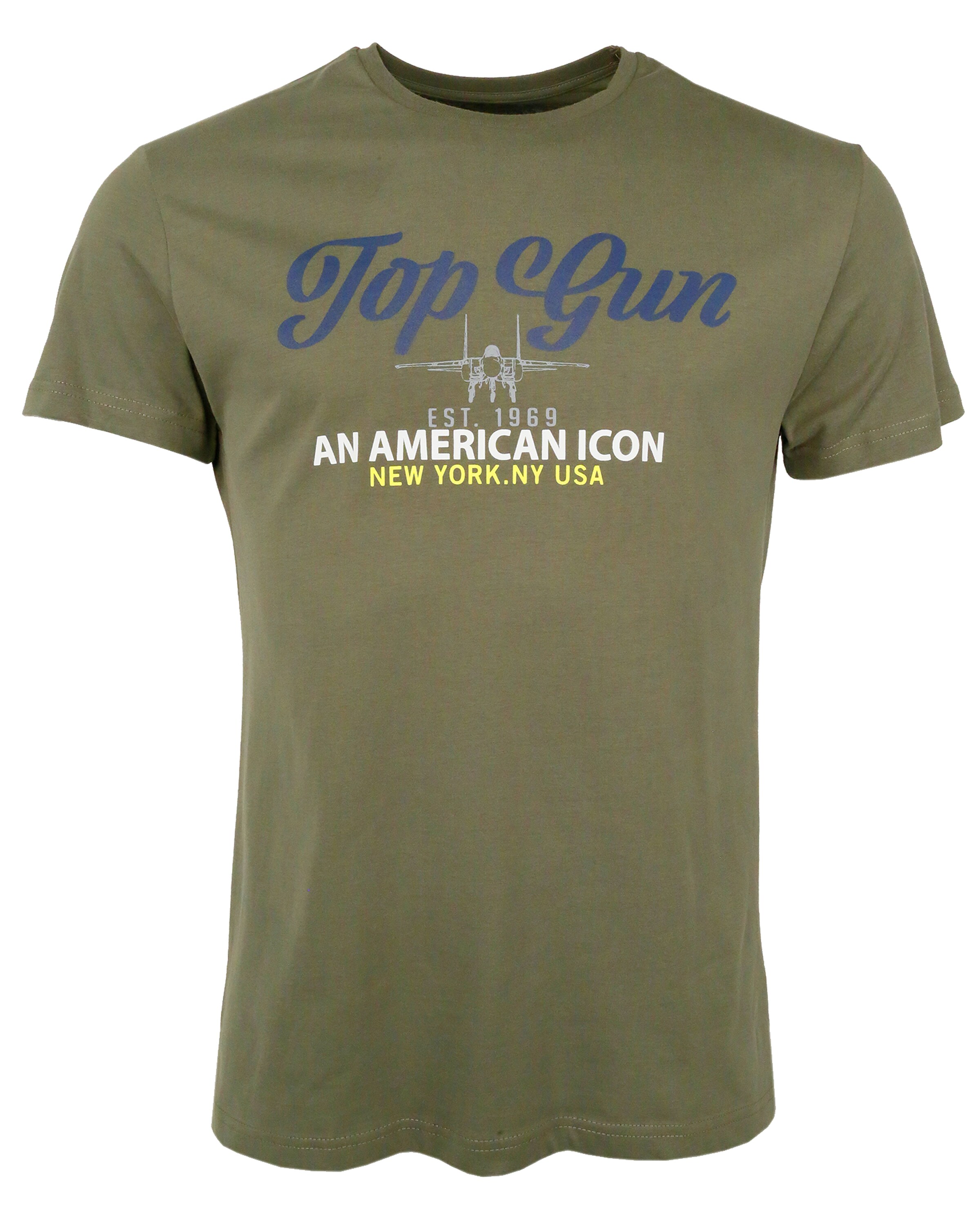 TOP GUN T-Shirt in Grün: Vorderseite