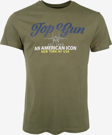 TOP GUN Shirt in Groen: voorkant