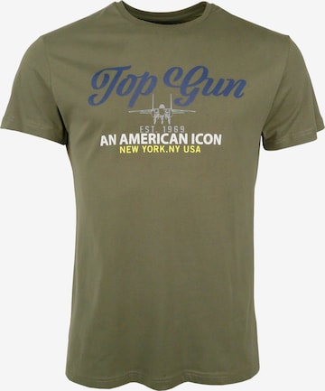 TOP GUN T-Shirt in Grün: front