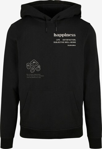 F4NT4STIC Sweatshirt 'Happiness' in Zwart: voorkant
