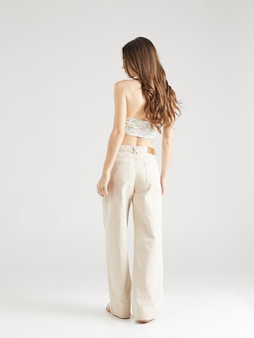 Nasty Gal Wide leg Jeans in Beige