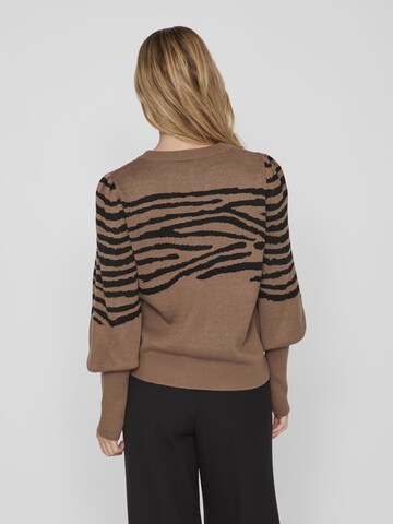 VILA Sweater 'Zebra' in Brown