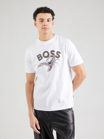 Maglietta di BOSS in bianco: frontale
