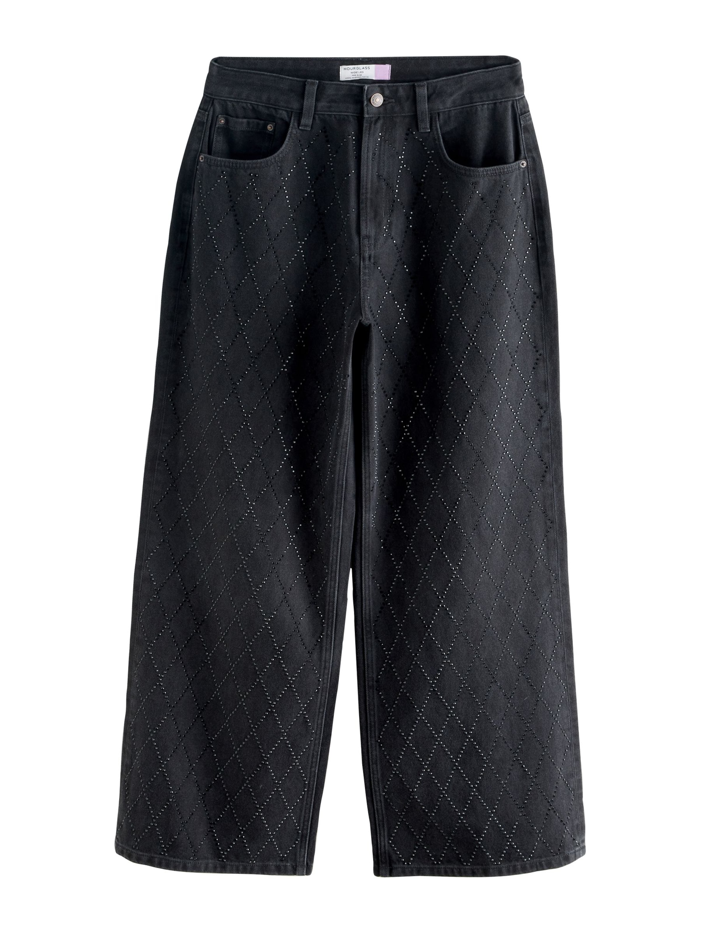 juoda Next Plačios klešnės Džinsai: priekis