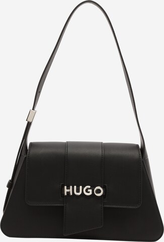 HUGO Schultertasche 'Mel' in Schwarz: predná strana