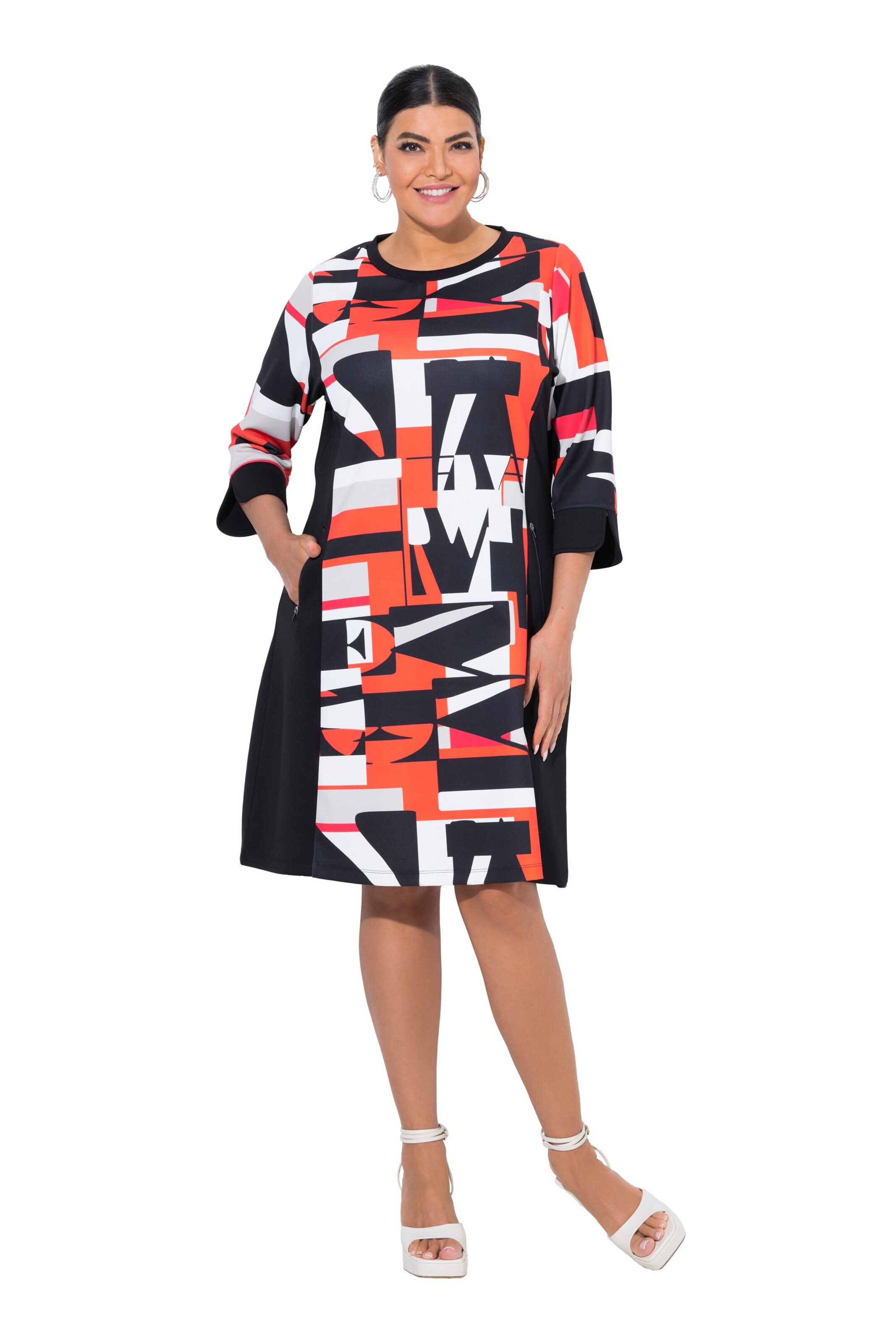 Ulla Popken Kleid in Schwarz: Vorderseite