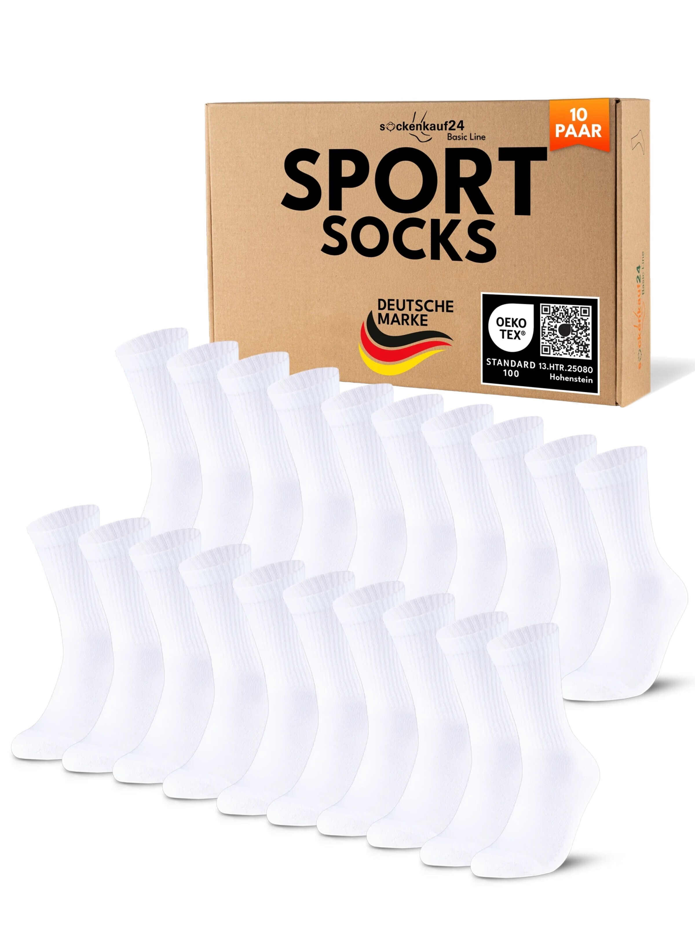 sockenkauf24 Athletic Socks in White