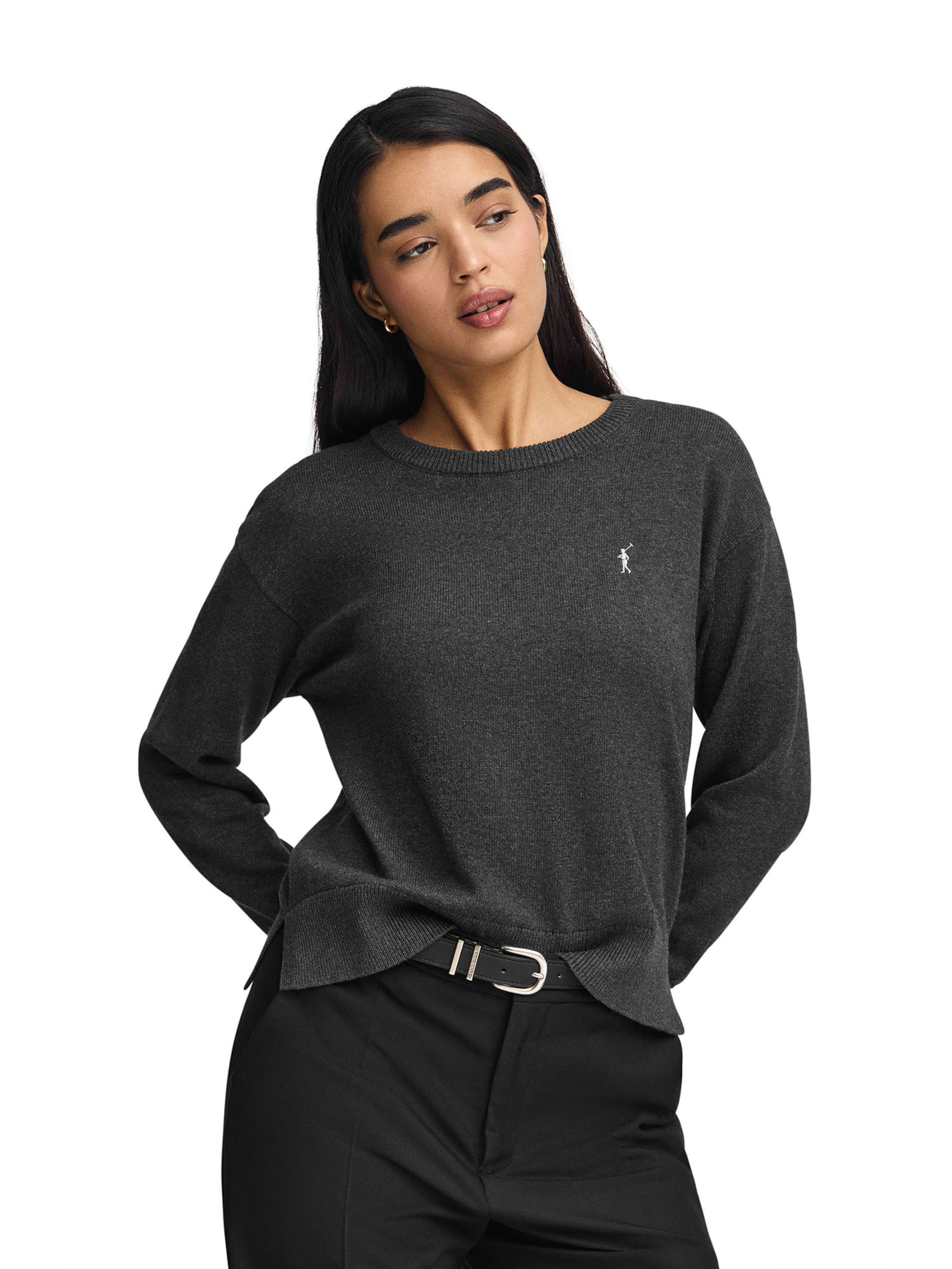 Polo Club Sweater in Grey: front