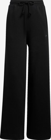 ADIDAS SPORTSWEAR Zvonové kalhoty Sportovní kalhoty 'All Szn Fleece Wide' – černá: přední strana