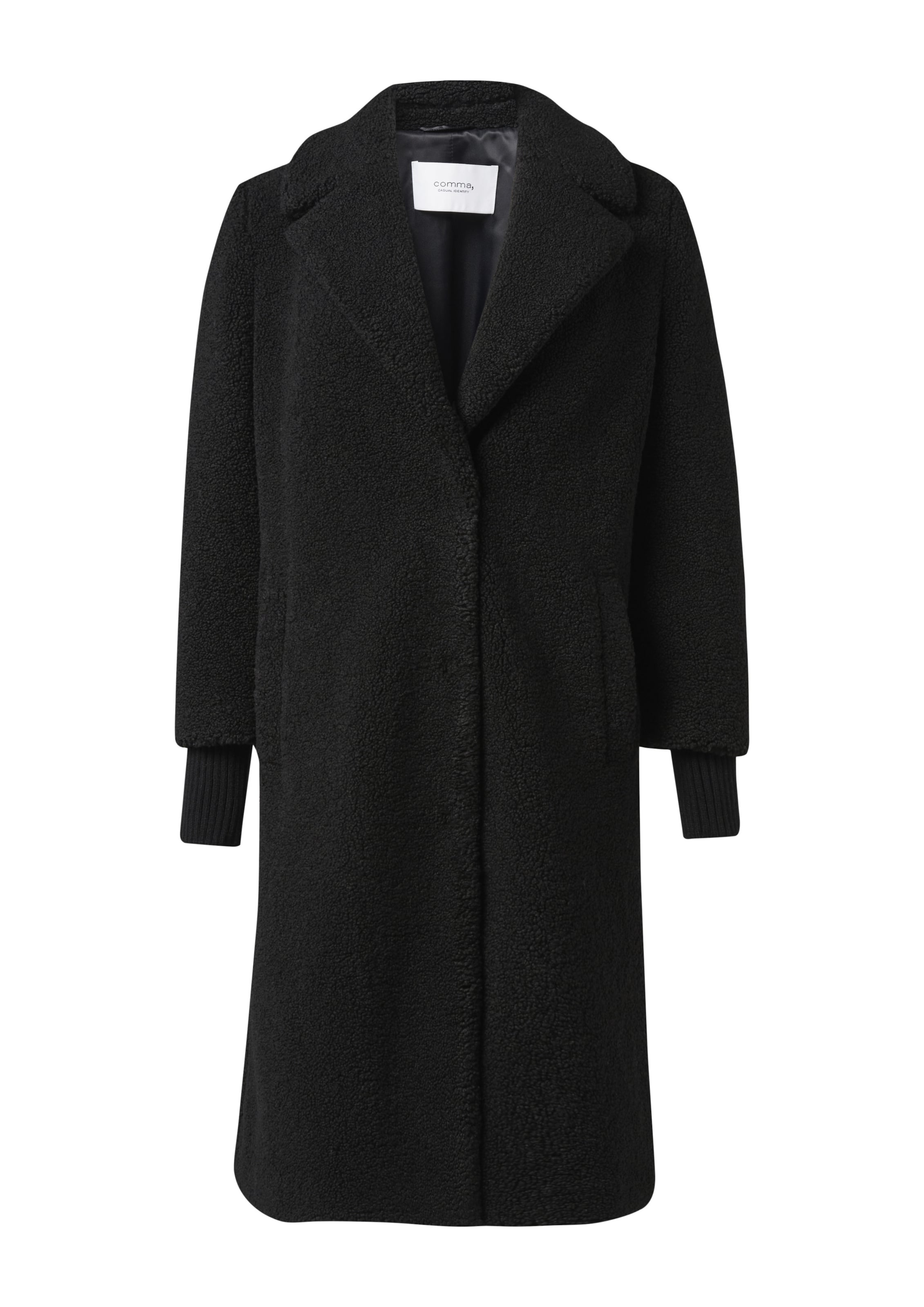 Manteau d’hiver comma casual identity en noir : devant