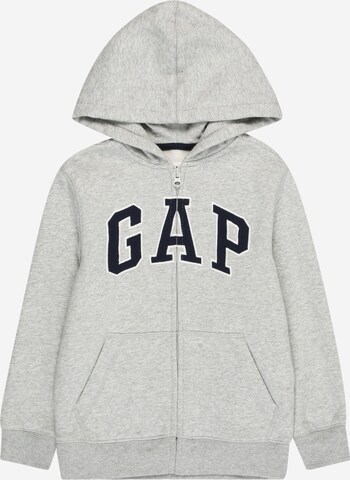 GAP Regular fit Ζακέτα φούτερ σε γκρι: μπροστά