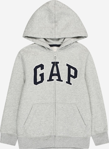 GAP Regular fit Sweat jacket in Grey: front