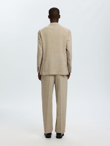 Coupe regular Veste de costume SELECTED en beige