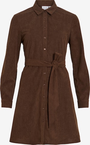 VILA - Vestido camisero 'VIELSA' en marrón: frente