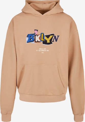 MT Upscale Sweatshirt 'Brklyn' in Beige: predná strana