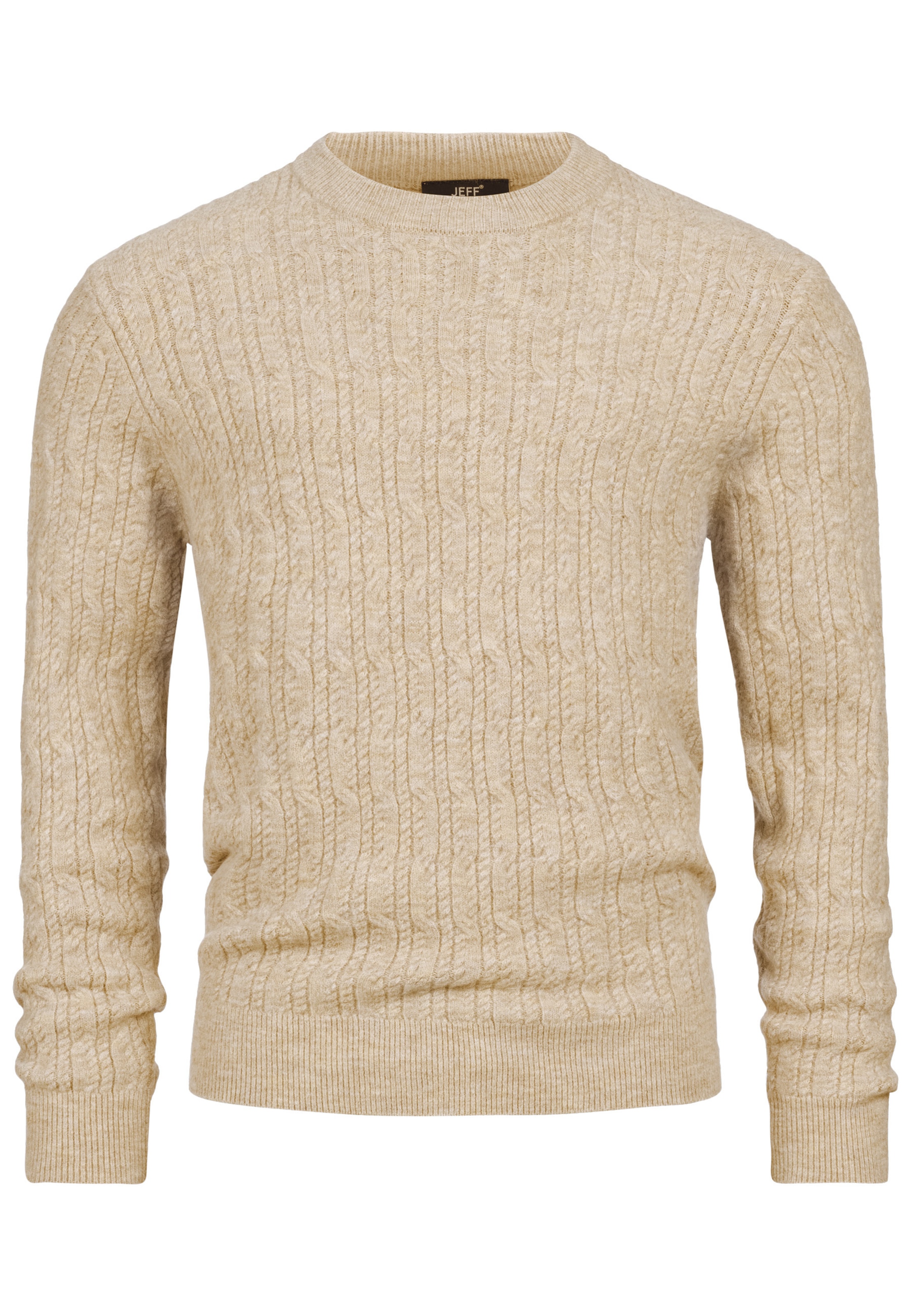 Pull-over 'JFMicah' JEFF en beige : devant