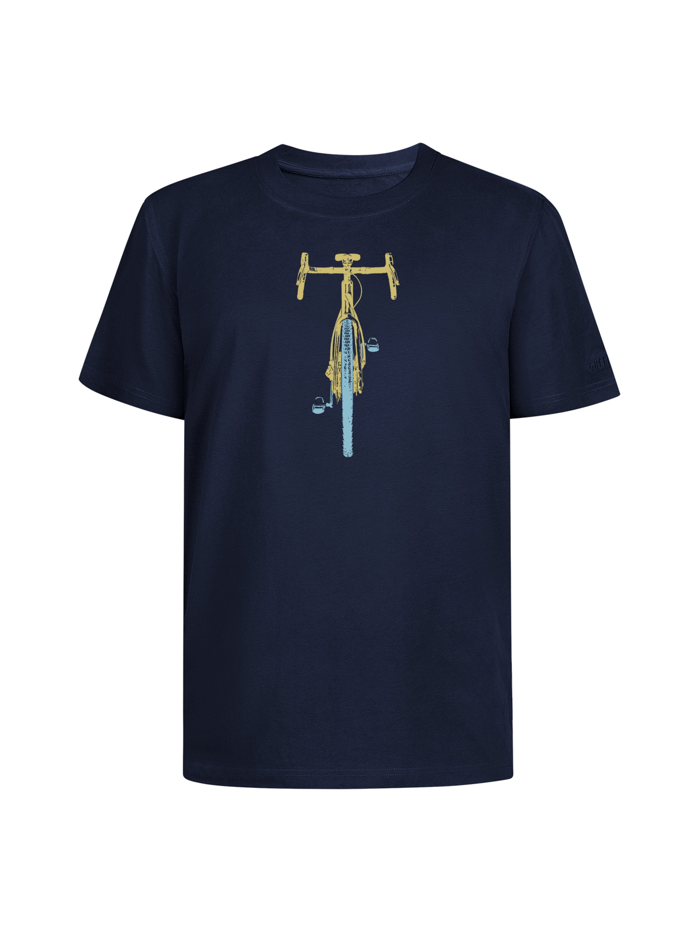 GREENBOMB Shirt 'Fusion Bike Front Stamp' in Blauw: voorkant