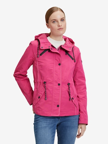 Amber & June Between-Season Jacket in Pink: front