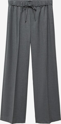 MANGO Regular Pleated Pants 'LAZY' in Grey: front