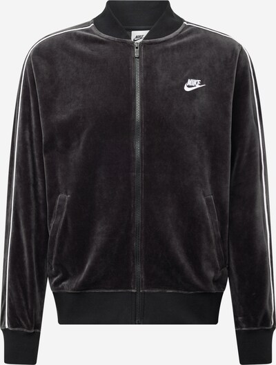Nike Sportswear Sudadera con cremallera en negro / blanco, Vista del producto