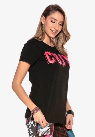 CIPO & BAXX T-Shirt 'CBJW Neon' in Schwarz