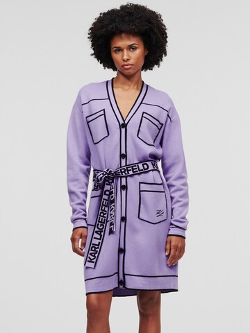 Karl Lagerfeld Knit cardigan in Purple: front