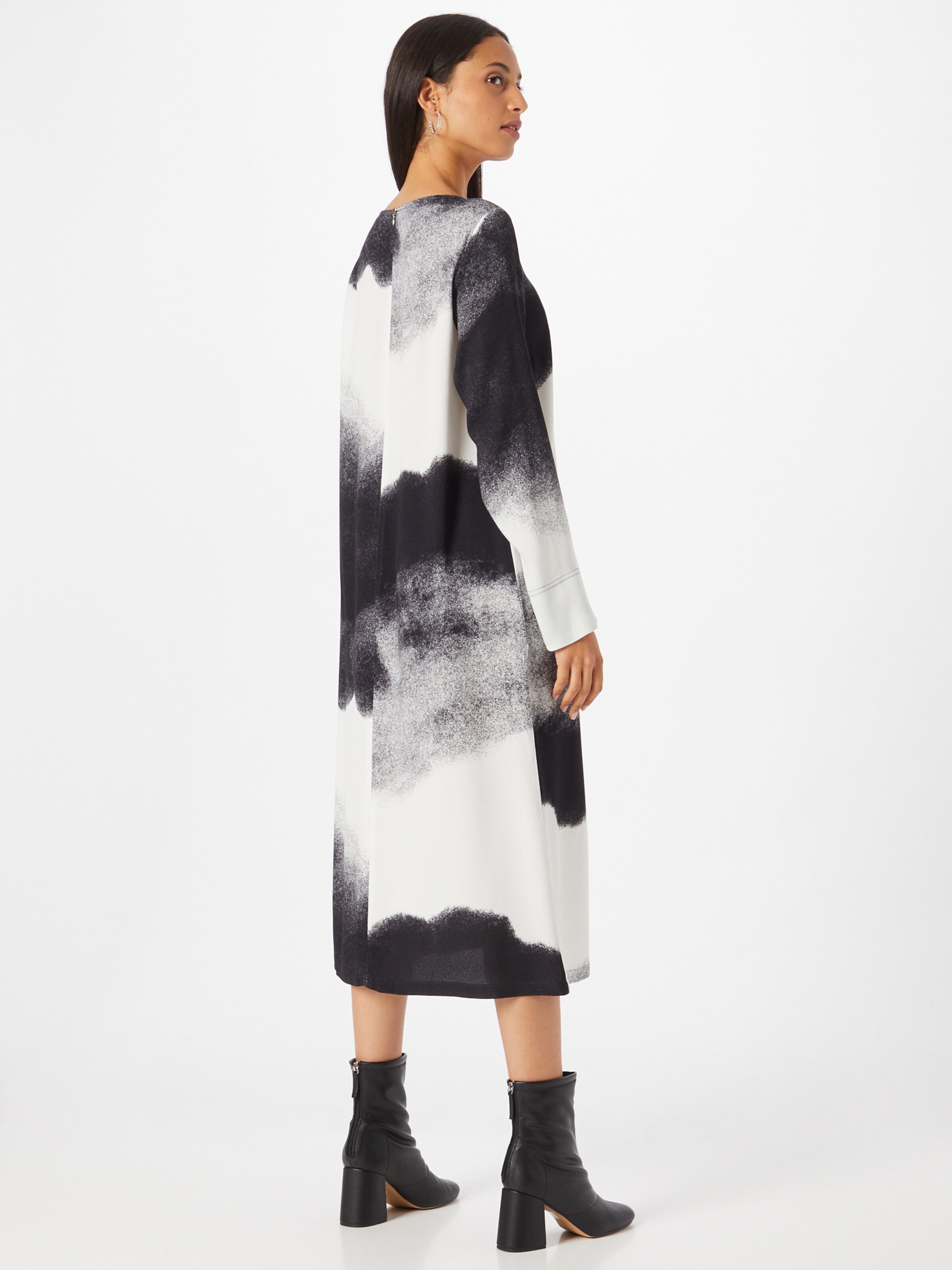 Premium Abbigliamento Marimekko Kleid in Offwhite, Nero 