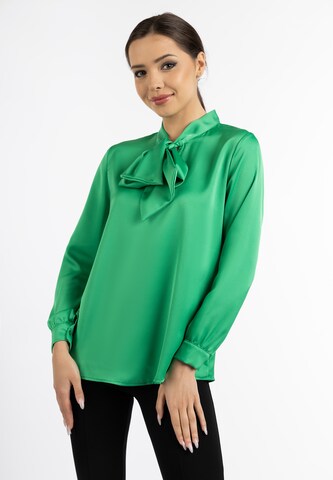 faina Blouse in Groen: voorkant