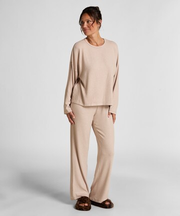 Hunkemöller Pyjamabroek in Beige: voorkant