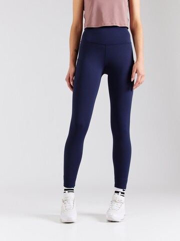 NIKE Skinny Sportovní kalhoty 'ONE' – modrá: přední strana