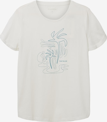 T-shirt TOM TAILOR en blanc : devant