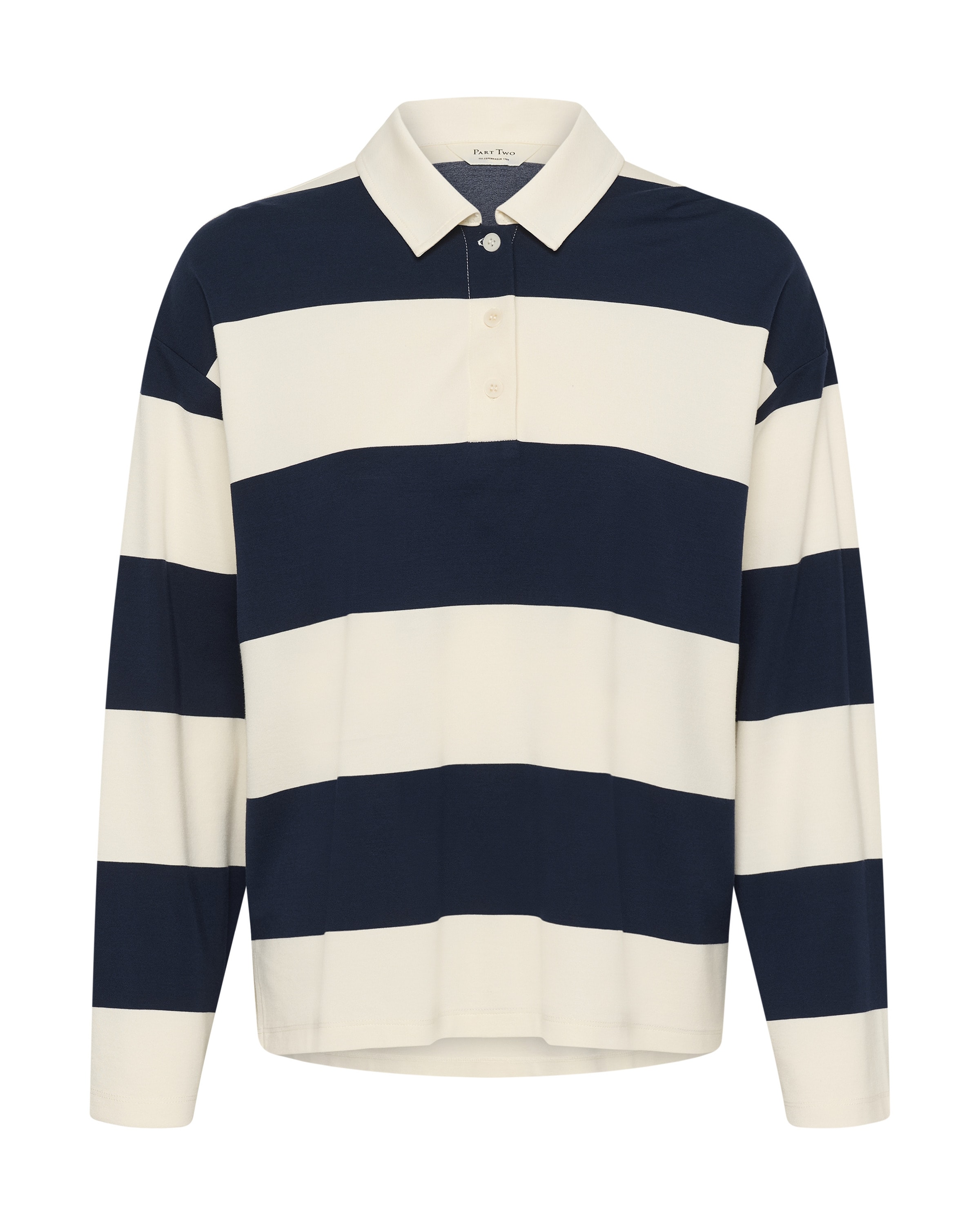 Part Two T-shirt 'PWAmari' en beige / bleu foncé, Vue avec produit