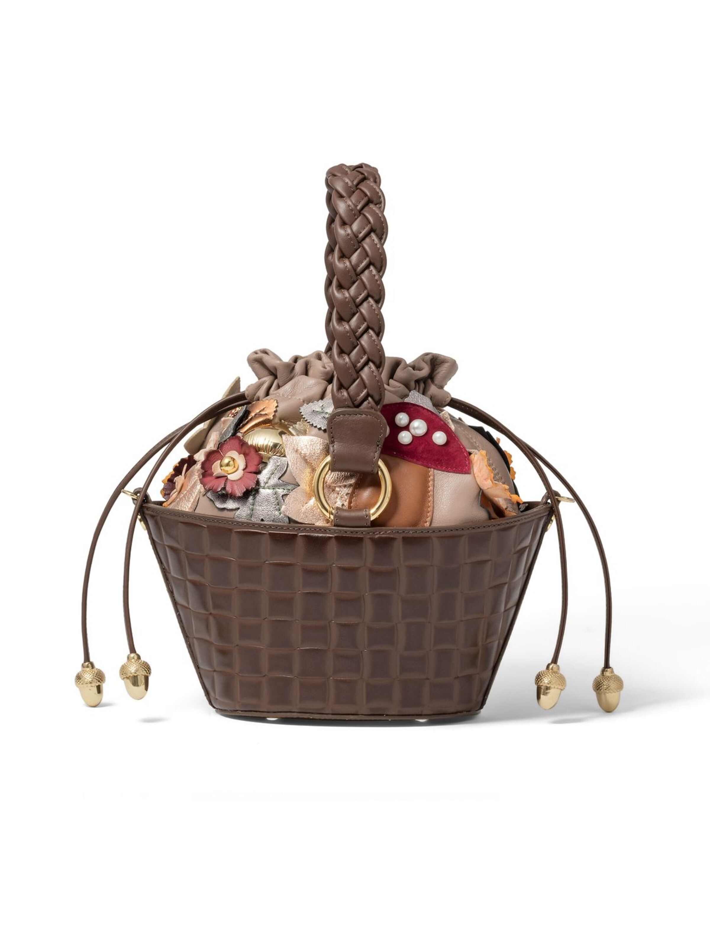 Braccialini - Bolso de mano 'Tema Cestino Di Funghi' en marrón