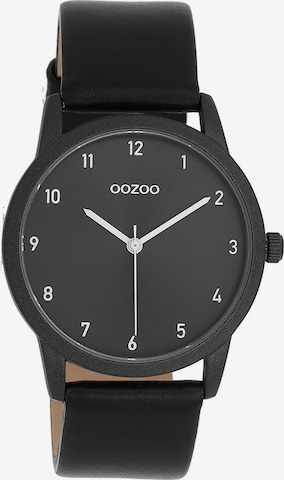OOZOO Analoguhr in Schwarz: Vorderseite