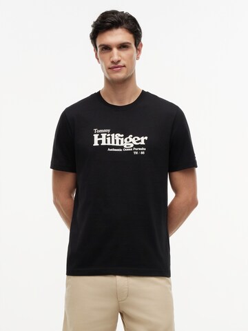 T-Shirt 'NAUTICAL' TOMMY HILFIGER en noir : devant