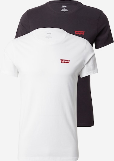 LEVI'S ® Majica 'Graphic Crewneck T-Shirt - 2 Pack' veličine S u crvena / crna / bijela, Pregled proizvoda